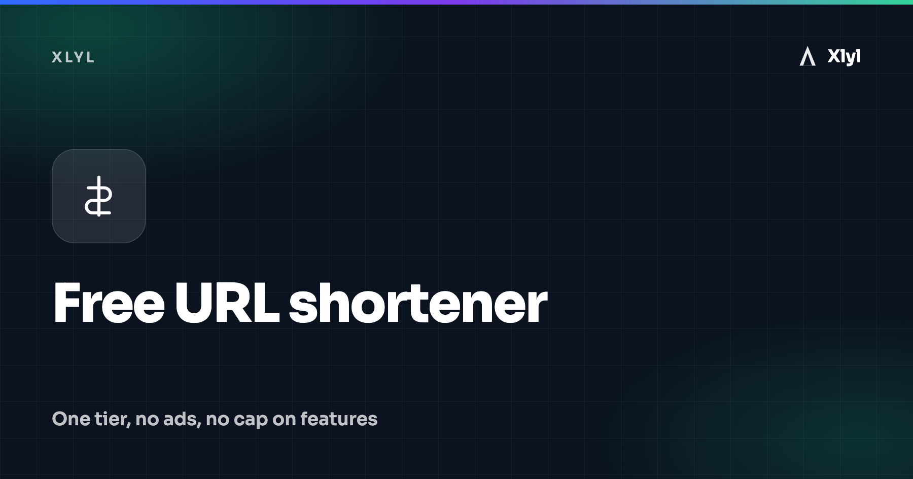 Free URL shortener: one tier, no ads, no cap on features