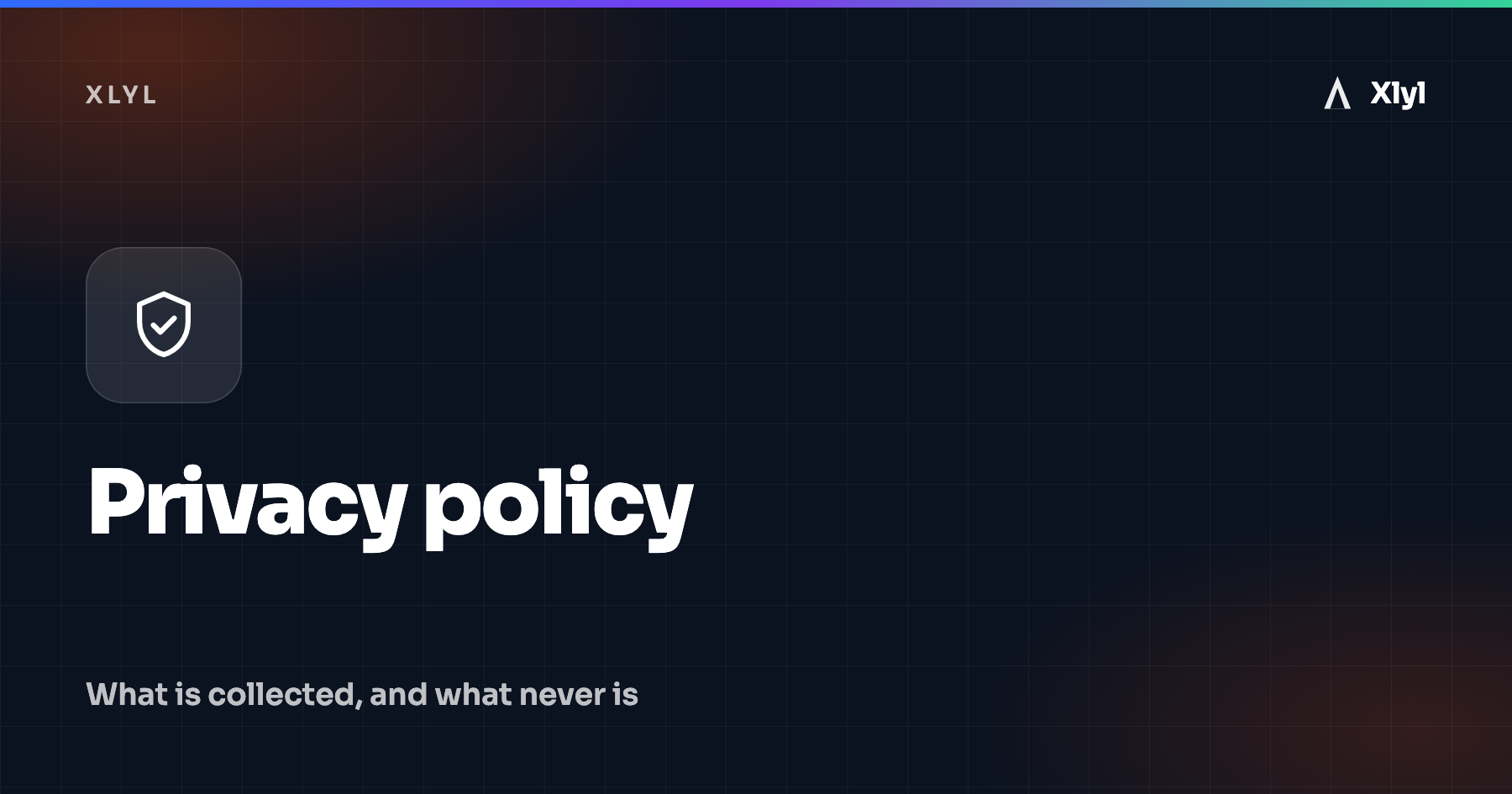 Privacy policy: what is collected, and what never is