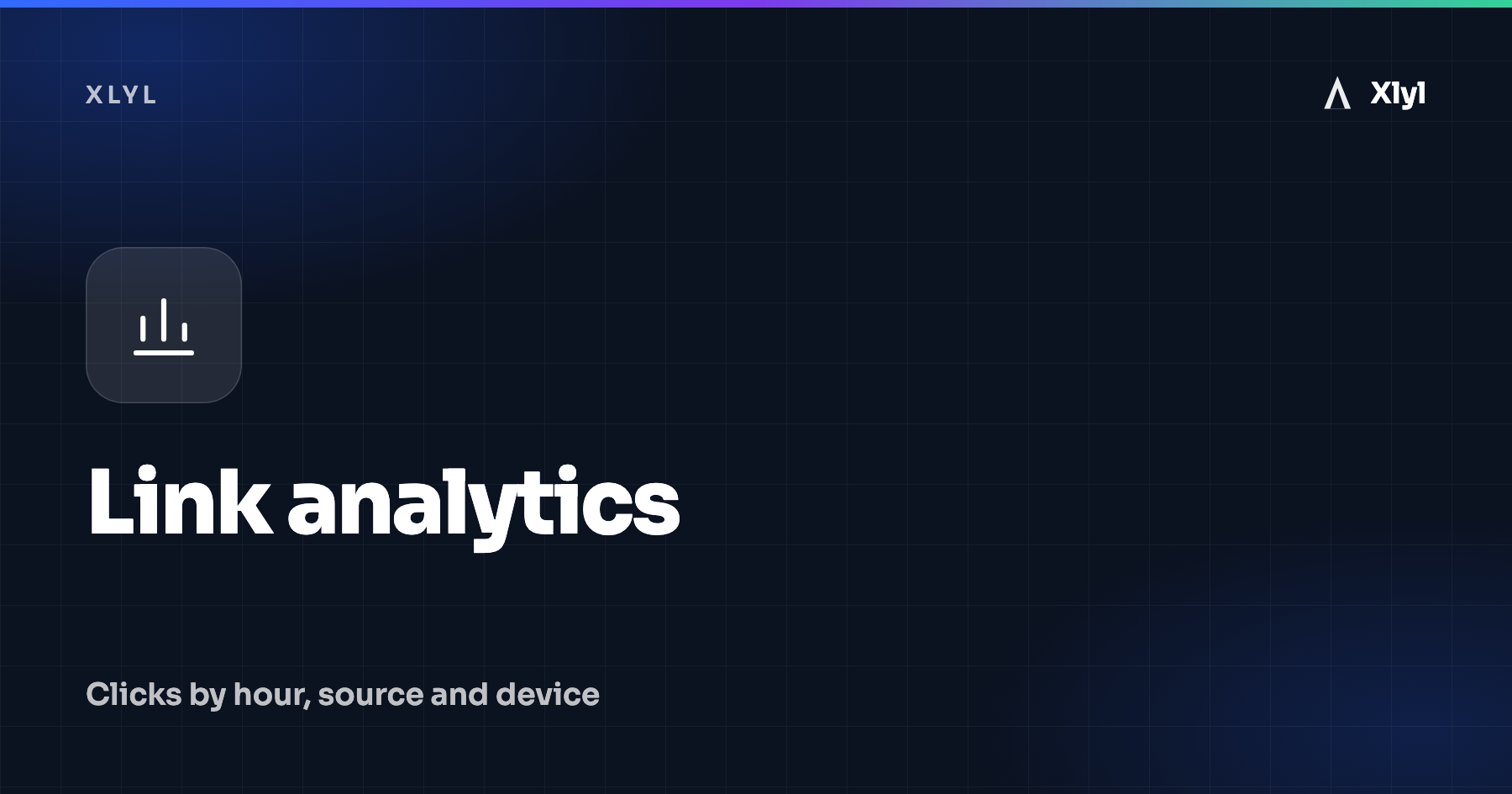 Link analytics: clicks by hour, source and device